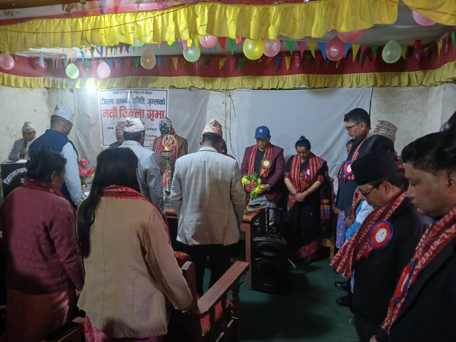 जिल्ला समन्वय समितिको नवौ जिल्ला सभामा सहिद प्रति मन धारणा हुदै